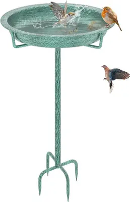 Produktbild von Famanu Vogelbad Vintage - Metall mit 4-Punkt-Basis