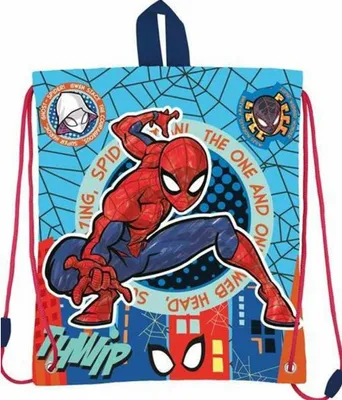 Productafbeelding van Stor Spiderman sporttas "De Mob Regeert", blauw. Kinderen, blauw, one size