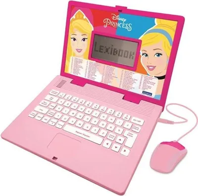 Zdjęcie produktu dla Komputer Edukacyjny Bilingwalny Disney Princesses Lexibook, 124 Aktywności, Języki Matematyka Logika