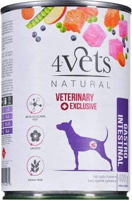 Image de 4VETS Natural Gastro Intestinal Chien - nourriture humide pour chiens - 400g