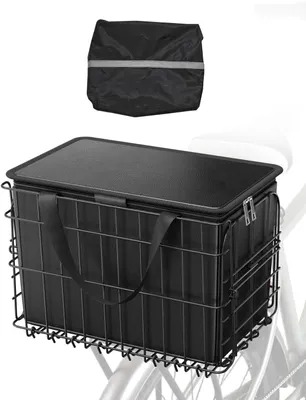 Produktbild von Fahrradkorb, klappbar, Metall, Tragfähigkeit 22 kg