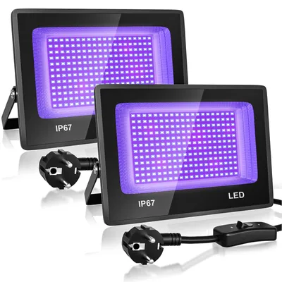 LED-Flutlicht 100W UV-Schwarzlicht für Partys (2 Stück)