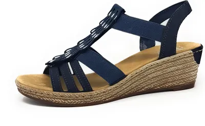 Produktbild von Rieker Damenschuhe Sandalette Blau, Schuhgröße:38 EU