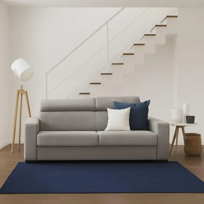 Immagine prodotto di Talamo Italia Divano Letto 2 Posti Aieie 95x180 cm Nero Tortora, Sfoderabile Contenitore  Italy