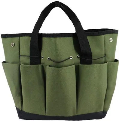 Obrázek produktu pro taška na nářadí – organizér nářadí – s 8 přihrádkami – vyrobená z odolného materiálu Oxford 600D – rozměry 35*18*32 cm – barva: armádní zelená