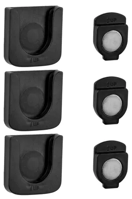 3er-Set magnetische Wandhalter für Fernbedienungen, schwarz