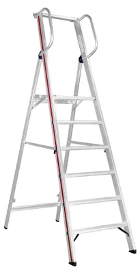 Produktbild von Plattformleiter mit Handlauf, 6 Stufen, 808006