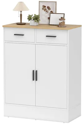 Productafbeelding van HOMCOM dressoir met opbergruimte, commode met 2 lades, verstelbaar legplank