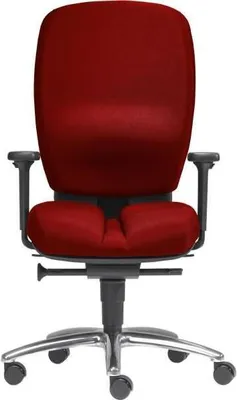 Produktbild von Büro-Drehstuhl Mister Office mit Armlehnen Alu-Fußkreuz rot