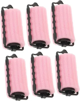 Produktbild von 6 Haarwickler aus Kunststoff und Schaumstoff in Rosa für den Haarbereich zu Hause und im professionellen Einsatz