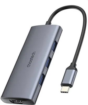 Image de 7W1 Choetech Hub-M19 Adaptateur Usb-C (Argent)