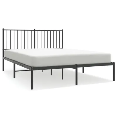 Immagine prodotto di vidaXL Struttura letto con testiera in metallo nero 140x190 cm
