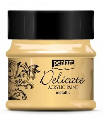 Zdjęcie produktu dla Farba akrylowa Delicate metaliczna 50ml - 29392 ciemnozłota