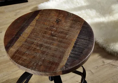 Produktbild von MASSIVMOEBEL24 Hocker Altholz 30x30x47 mehrfarbig lackiert INDUSTRIAL #03