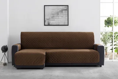 Produktbild von Veloursbezug für Ecksofa, Ecksofa, Ottomane Sofa 200 cm + Silikonpaspel, rutschfest, schützend, Tagesdecke