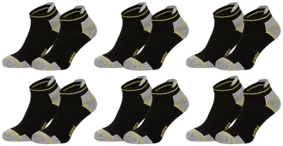 Produktbild von Tobeni 6 Paar Herren Sneakersocken | Arbeit & Freizeit Socken Frotteesohle, Farbe:Schwarz, Grösse:47-50