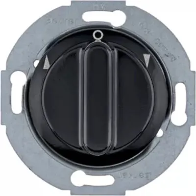 Produktbild von Berker 381113, Drehschalter, 1P, Metall, Kunststoff, Glanz, Schwarz, IP20