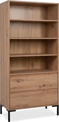 Produktbild von Regal "Korsika" in Nachbildung Artisan Oak. Abmessungen (BxHxT) 77,5x165x40 cm