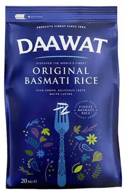 Zdjęcie produktu dla Ryż basmati Daawat Original 20 kg – długoziarnisty sypki aromatyczny