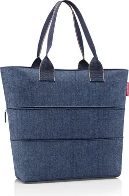 Immagine prodotto di reisenthel shopper e1, Einkaufstasche, Herringbone Dark Blue, 12 L, RJ4113