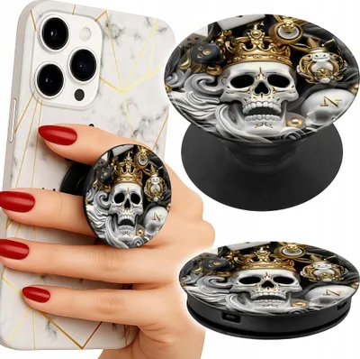 Produktbild von Handyhalter Popsocket Fingerhalter / Stander - KRÓL POKER KOŚCI AS WZORY
