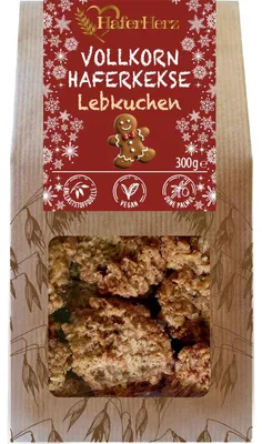 Produktbild von HaferHerz Vollkorn Haferkekse Lebkuchen 300g