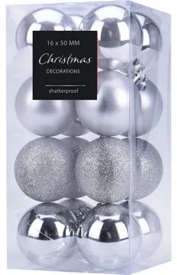 Image de Boules de Noël, Ø 5 cm, 16 pièces, argentées