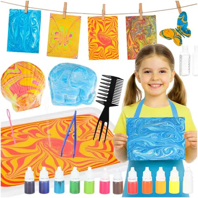 Immagine prodotto di KIK KX2949 Set per pittura su acqua Ebru, 12 colori