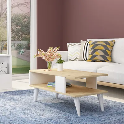 Produktbild von Skye Decor, Ayca - Sapphire, White, Couchtisch, Saphir, 100 % MELAMINBESCHICHTETE SPANPLATTEN, 90 x 45 x 40 cm
