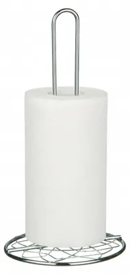 Küchenrollenhalter aus Metall, Chromdraht, 29x15x15 cm, Silber