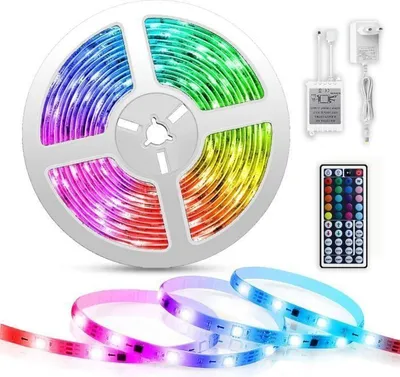 Produktbild von m LED-Streifen – 5050 RGB-LED-Streifen – Dekorativer Lichtstreifen mit Infrarot-Fernbedienung