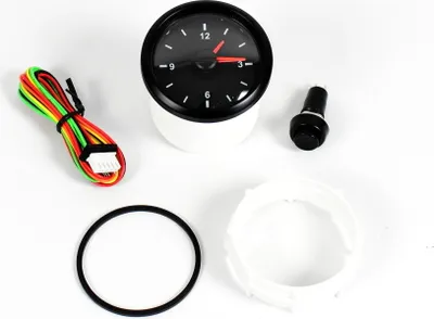 Produktbild von Zusatzinstrument Uhr 52mm weiße LED-Beleuchtung analoge Zeituhr Anzeige 12V