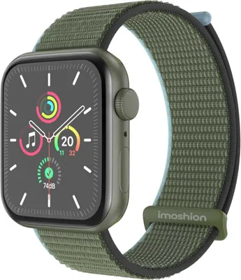 Produktbild von imoshion Nylonarmband für das Watch Series 1 t/m 9 / SE (38/40/41 mm) | Series 10 / 11 (42 mm) - Dark Olive