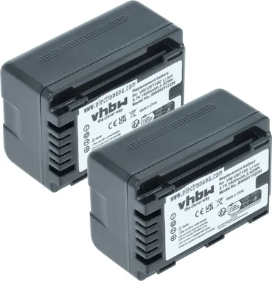 Produktbild von vhbw 2x Akku kompatibel mit Panasonic HC-VX989, HC-VX878, HC-VX870, HC-VXF999, HC-VXF1 Videokamera Camcorder (1600 mAh, 3,6 V, Li-Ion) + Infochip