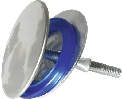Obrázek produktu pro Umyvadlová záslepka kovová ø 44 mm, chrom/nerez