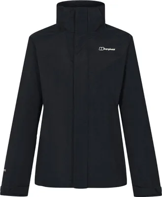 Schwarze Berghaus Hillwalker 2.0 Gemini Jacke mit Stehkragen und verdecktem Reißverschluss