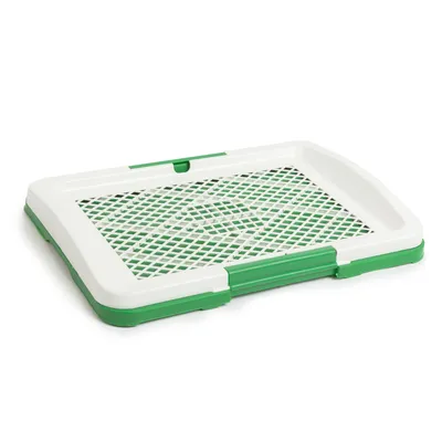 Produktbild von Hundetoilette mit Kunstrasen – Welpentoilette für drinnen – Hundetoiletten-Trainingsschale – 47 x 34 cm [60016]