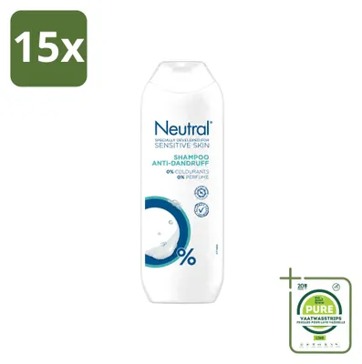Produktbild von 15 x Neutral Anti-Schuppen Shampoo für empfindliche Haut - 250 ml - Großpackung - 15 Stücke