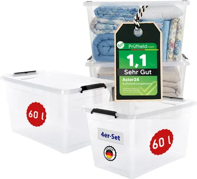 Produktbild von Aufbewahrungsbox 4er Set 60 Liter