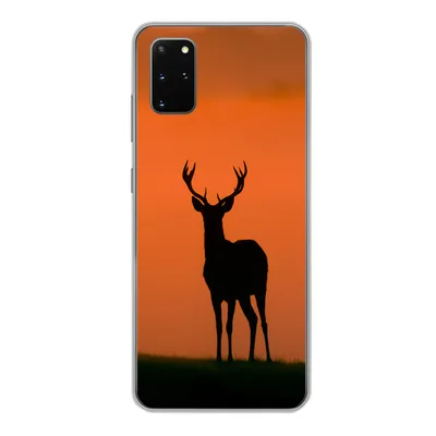 Produktbild von MuchoWow® Handyhülle Schutzhülle Hülle für Samsung Galaxy S20 Plus Hirsch - Scherenschnitt - Nebel Silikon Softcase Handy Hülle - Hartschale