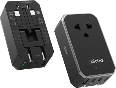 Produktbild von Reiseadapter weltweit, 65W - Schwarz