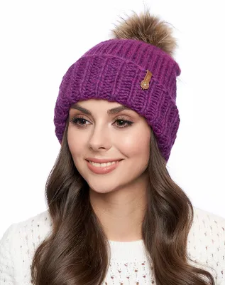 Obrázek produktu pro Dámská pletená čepice - 8601 - liliová