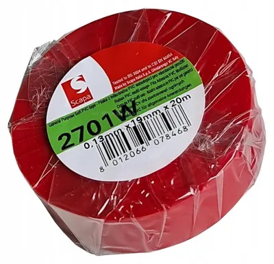 Produktbild von Scapa 2701W PVC Isolierband Rot 19mm 20m Selbstverlöschend