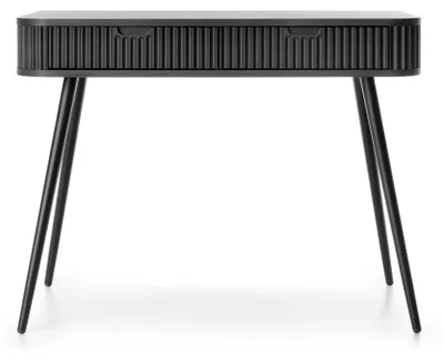 Produktbild von Selsey Zova - Schminktisch mit 2 Schubladen, schwarz, 110 cm