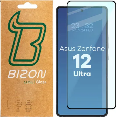 Produktbild von Szkło hartowane Bizon Glass Edge 2 do Asus Zenfone 12 Ultra, czarna ramka