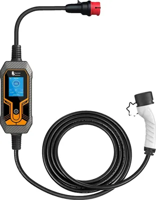 Zdjęcie produktu dla Przenośna ładowarka do pojazdów elektrycznych, kabel 5 m, wysoki poziom bezpieczeństwa, 11 kW 5 m bez adaptera, TYPE2