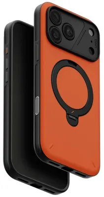 Image de UNIQ Étui de protection pour iPhone 18 Pro Max / 17 Pro Max, couleur orange, avec support rotatif à 360 degrés