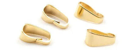 Produktbild von Vintageparts Collierschlaufen aus 304 Edelstahl goldfarben 7 mm, 4 Stück
