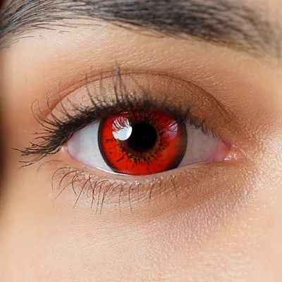 Produktbild von Crazy rote Kontaktlinsen ohne Stärke Halloween Charmiga Loco Red Jahreslinsen Cosplay