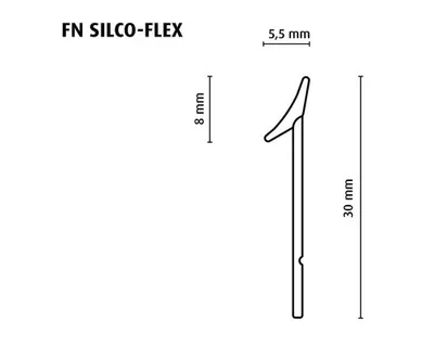 Produktbild von Dichtprofil silco-flex weiß Länge: 4200 mm